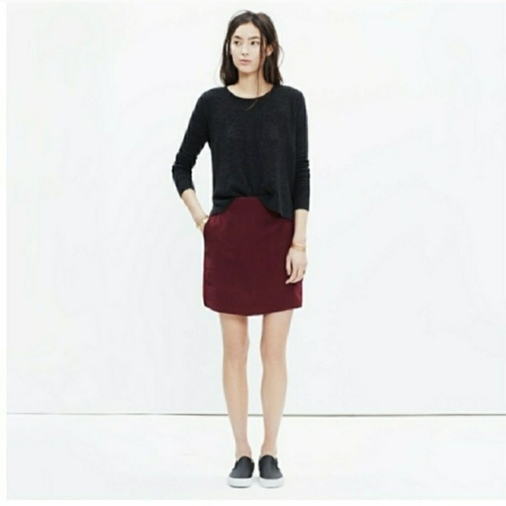 Madewell Silk Distance Skirt Medium